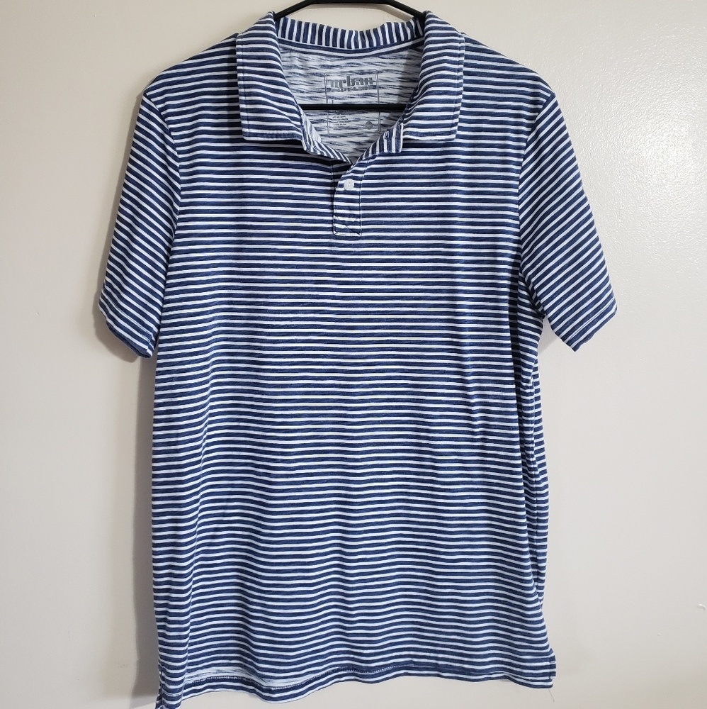 🌞$20 for 4🌞 Urban Pipline Blue & White Polo Tee